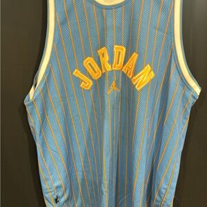 Jordan Blue and Yellow Mesh Jersey